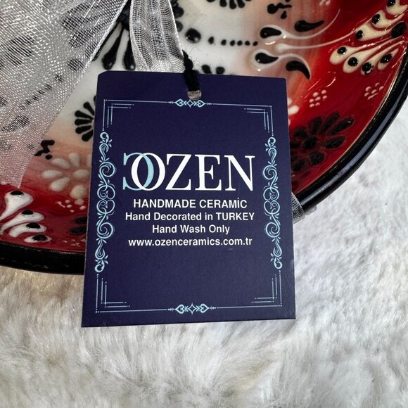 Handmade Turkish Ceramic Bowls Set Of 2 Pieces By Ozen Ceramics - Picture 3 of 8